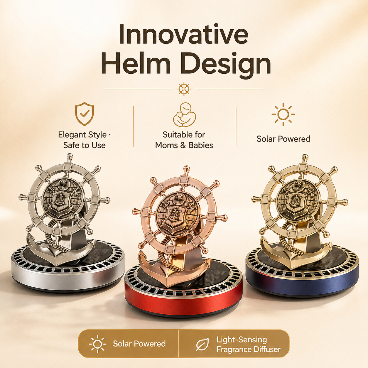 New Solar-powered Car Ornament - Perfume Fragrance Wheel incelemesi ve fiyatı