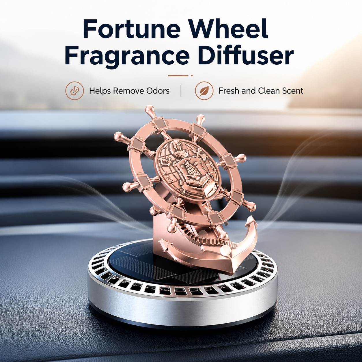 New Solar-powered Car Ornament - Perfume Fragrance Wheel incelemesi ve fiyatı